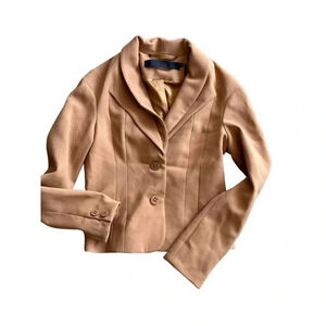 Lamb Women's Beige Polyester Long Sleeve Two Button Style Blazer Jacket‎ Size 2
